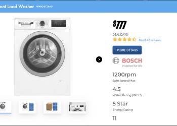 The Good Guys: Bosch 9kg Front Load Washer (WAN24126AU) – $777 -> $763 with Price Beat